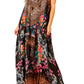 Sakkas Sofia Women's Spaghetti Strap V-neck Floral Print Summer Casual Maxi Dress