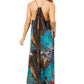 Sakkas Sofia Women's Spaghetti Strap V-neck Floral Print Summer Casual Maxi Dress