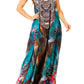 Sakkas Sofia Women's Spaghetti Strap V-neck Floral Print Summer Casual Maxi Dress