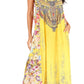 Sakkas Sofia Women's Spaghetti Strap V-neck Floral Print Summer Casual Maxi Dress