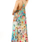 Sakkas Sofia Women's Spaghetti Strap V-neck Floral Print Summer Casual Maxi Dress