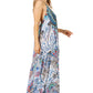 Sakkas Sofia Women's Spaghetti Strap V-neck Floral Print Summer Casual Maxi Dress