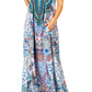 Sakkas Sofia Women's Spaghetti Strap V-neck Floral Print Summer Casual Maxi Dress