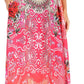 Sakkas Sofia Women's Spaghetti Strap V-neck Floral Print Summer Casual Maxi Dress