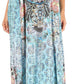 Sakkas Sofia Women's Spaghetti Strap V-neck Floral Print Summer Casual Maxi Dress