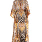 Sakkas Maribel Maxi Caftan Dress - Women's V-Neck, Short Sleeves