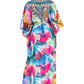 Sakkas Maribel Maxi Caftan Dress - Women's V-Neck, Short Sleeves
