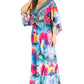Sakkas Maribel Maxi Caftan Dress - Women's V-Neck, Short Sleeves