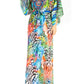 Sakkas Maribel Maxi Caftan Dress - Women's V-Neck, Short Sleeves