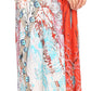 Sakkas Milanna Women's V neck Short Sleeve Vibrant Print Caftan Dress Cover-up