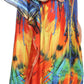 Sakkas Milanna Women's V neck Short Sleeve Vibrant Print Caftan Dress Cover-up