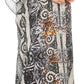 Sakkas Milanna Women's V neck Short Sleeve Vibrant Print Caftan Dress Cover-up