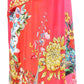 Sakkas Milanna Women's V neck Short Sleeve Vibrant Print Caftan Dress Cover-up
