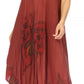 Sakkas Keola Women's Maxi Caftan Bathing Suit Cover Up Summer Dress Sleeveless
