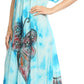 Sakkas Nalani Womens Flowy Caftan Tie Dye Summer Dress Cover up Relax Fit