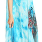 Sakkas Nalani Womens Flowy Caftan Tie Dye Summer Dress Cover up Relax Fit