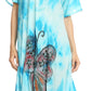 Sakkas Nalani Womens Flowy Caftan Tie Dye Summer Dress Cover up Relax Fit