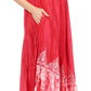 Sakkas Devora Women's Maxi NightGown Caftan Kaftan Dress Tie Dye Batik & Corset