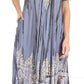 Sakkas Devora Women's Maxi NightGown Caftan Kaftan Dress Tie Dye Batik & Corset
