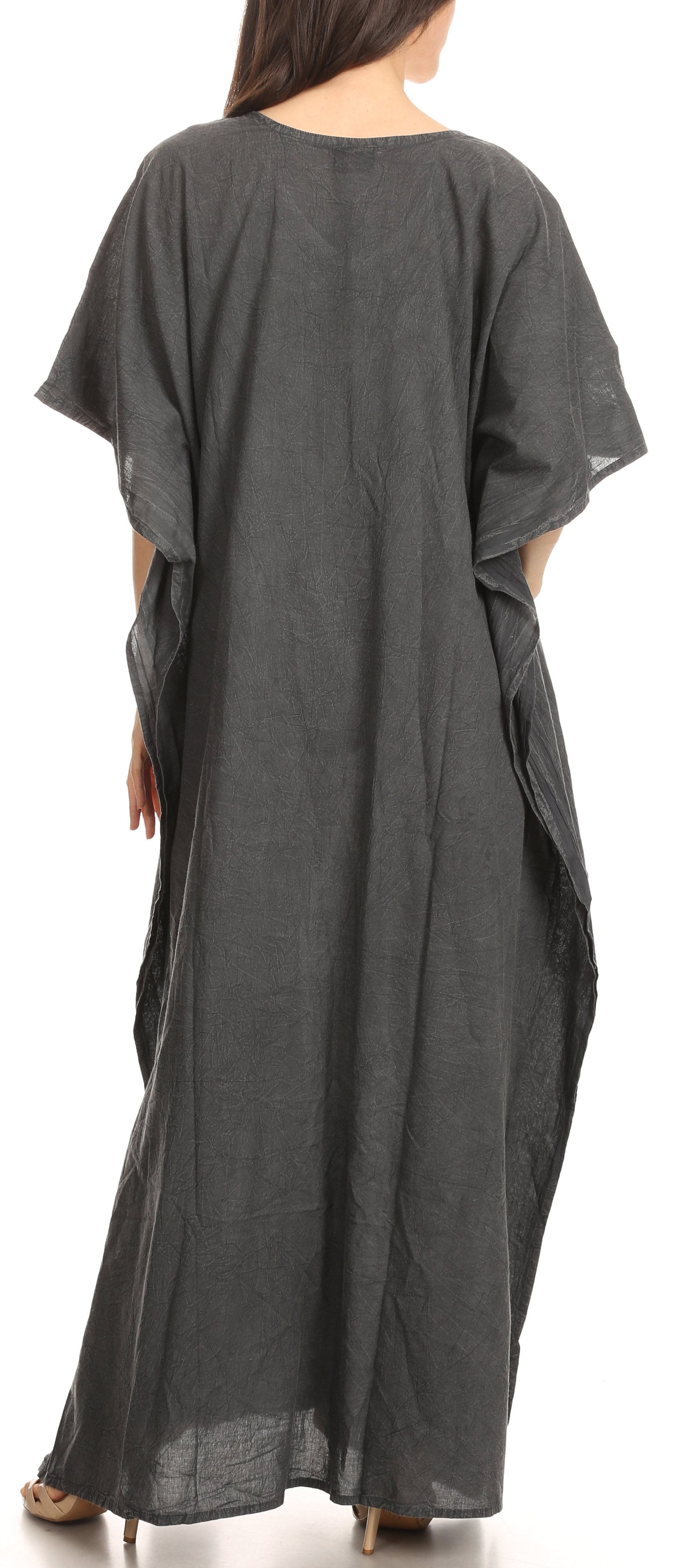 Sakkas Favi Vestido largo casual maxi para mujer Caftán para cubrirse para descansar de rayón