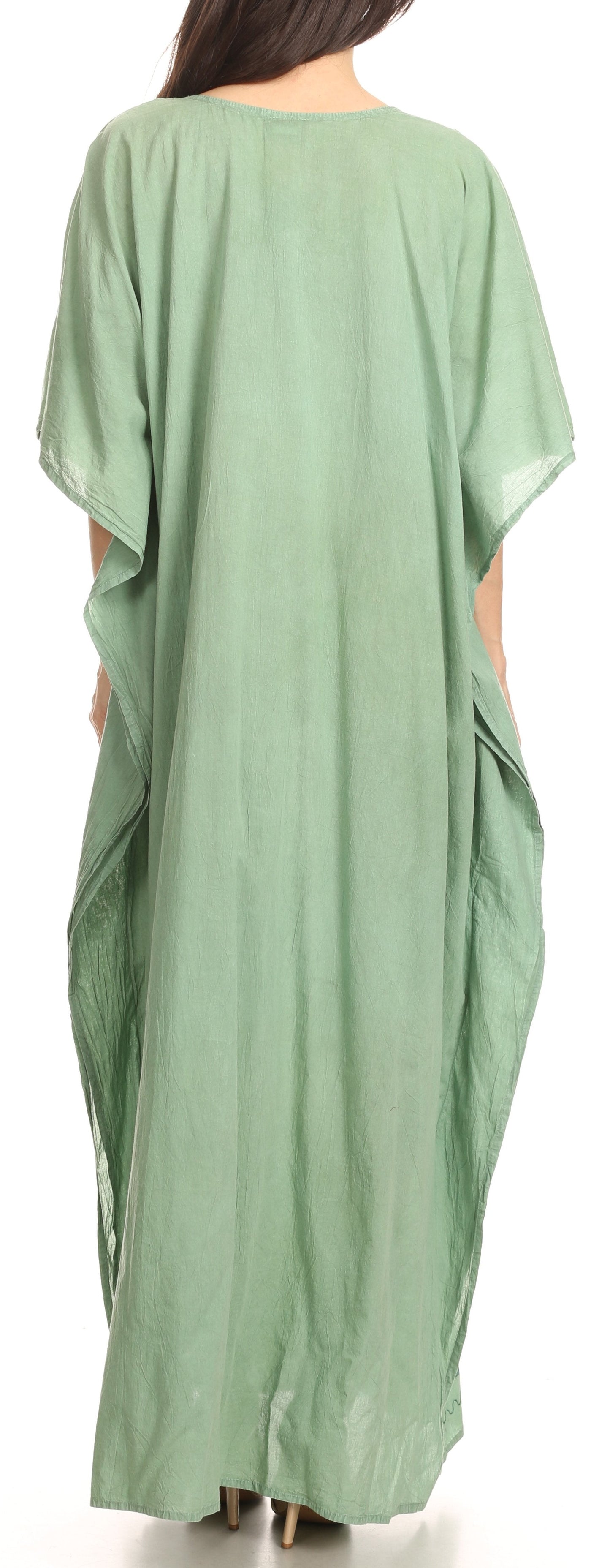 Sakkas Favi Vestido largo casual maxi para mujer Caftán para cubrirse para descansar de rayón