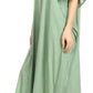 Sakkas Favi Vestido largo casual maxi para mujer Caftán para cubrirse para descansar de rayón