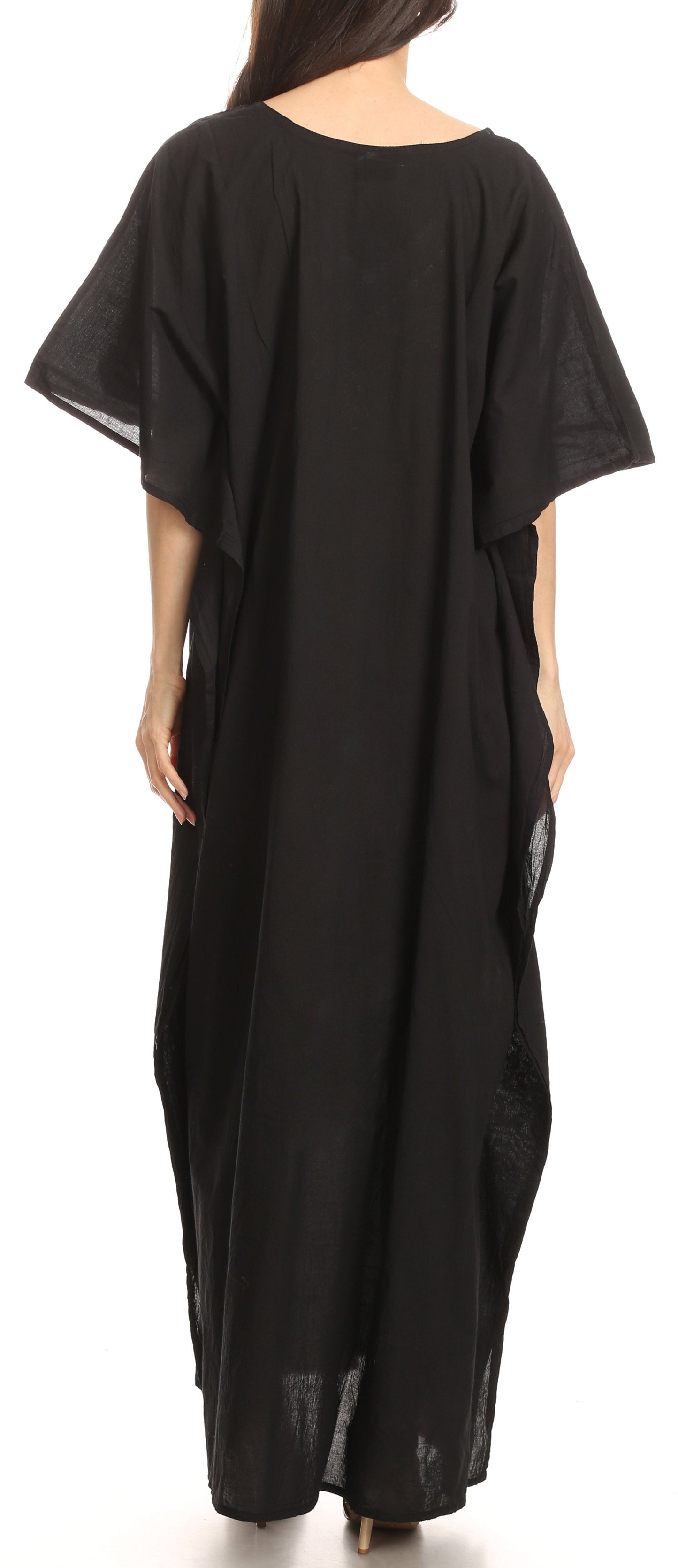 Sakkas Favi Vestido largo casual maxi para mujer Caftán para cubrirse para descansar de rayón