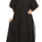 Sakkas Favi Vestido largo casual maxi para mujer Caftán para cubrirse para descansar de rayón