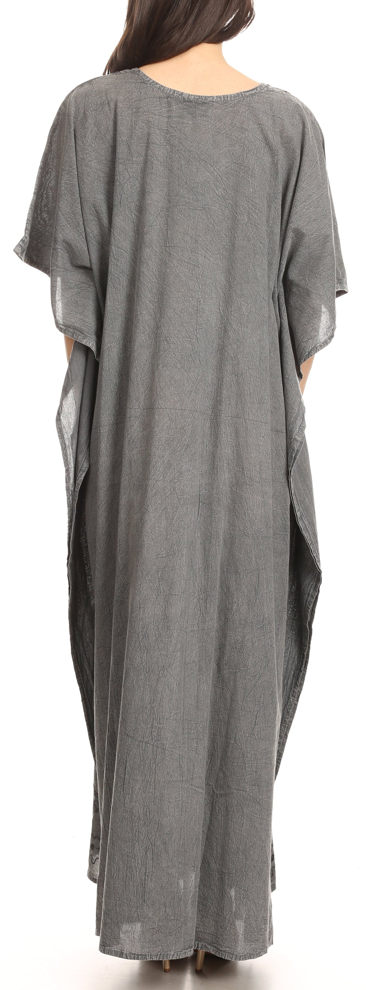Sakkas Favi Vestido largo casual maxi para mujer Caftán para cubrirse para descansar de rayón