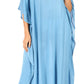 Sakkas Favi Vestido largo casual maxi para mujer Caftán para cubrirse para descansar de rayón