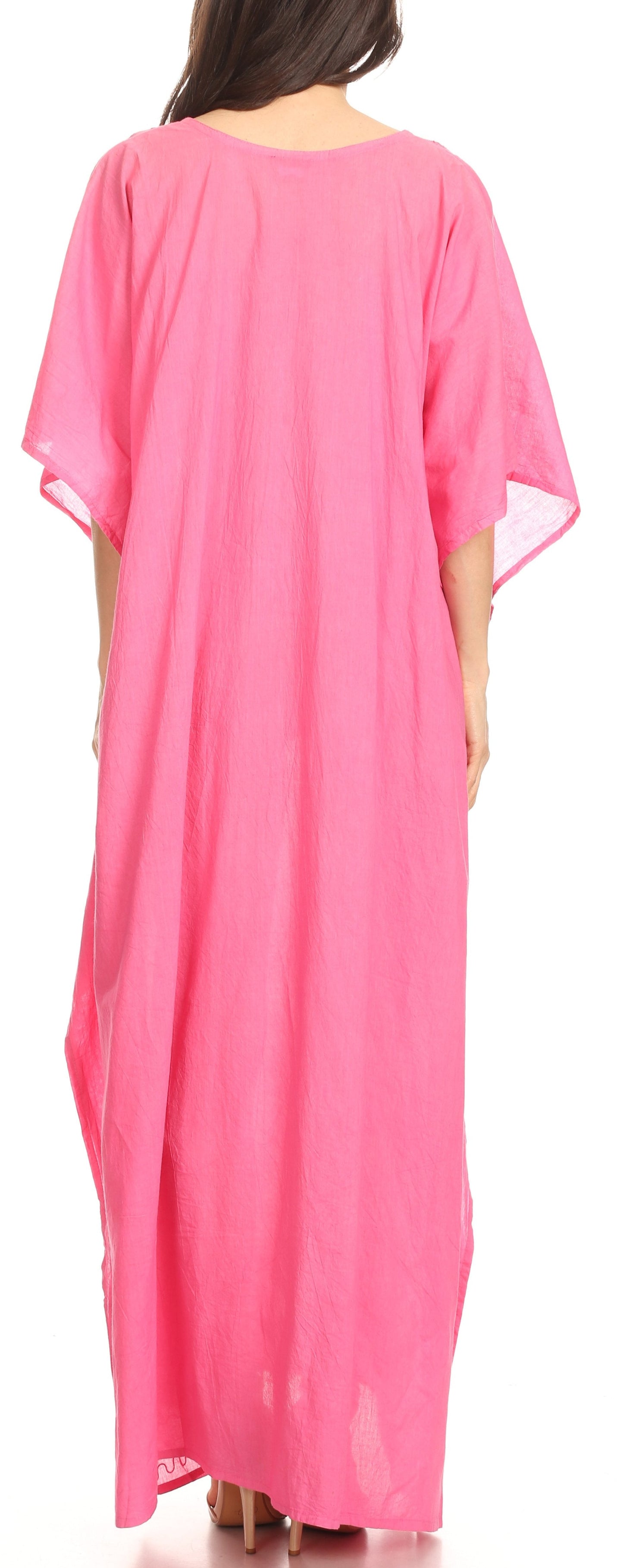 Sakkas Favi Vestido largo casual maxi para mujer Caftán para cubrirse para descansar de rayón