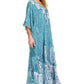 Sakkas Tacy Women's Boho Summer Maxi Dress for Casual or Lounge Wear