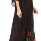 Sakkas Leonor Women's Boho Casual Long Maxi Caftan Dress Kaftan Cover-up LougeWear