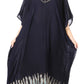 Sakkas Leonor Women's Boho Casual Long Maxi Caftan Dress Kaftan Cover-up LougeWear