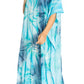Sakkas Pilar Petite Women's Beach Maxi Caftan Dress in Short Sleeve Casual Style
