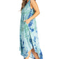 Sakkas Starlight Second Tie Dye Caftan Dress: Women's Beach Cover Up