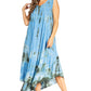 Sakkas Starlight Second Tie Dye Caftan Dress: Women's Beach Cover Up