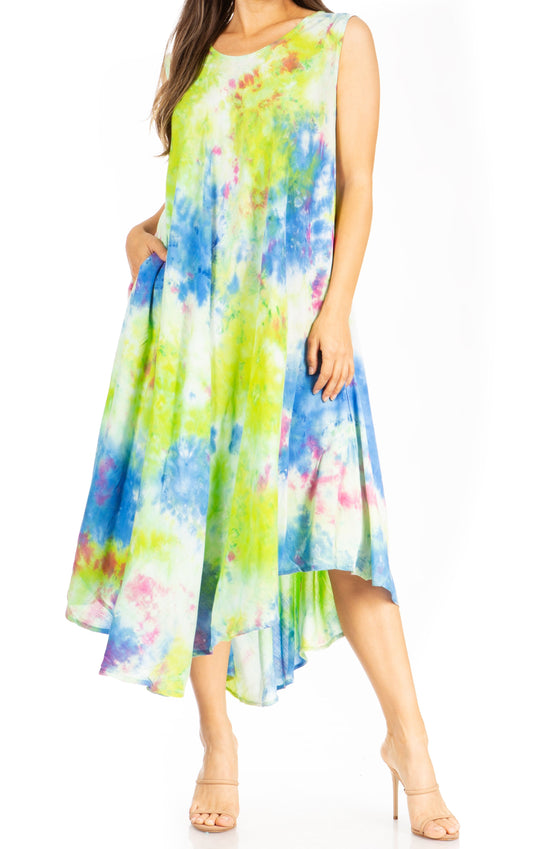 Vestido caftán Sakkas Starlight Tie Dye: Cubrebaño para mujer