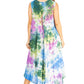Sakkas Starlight Third Tie Dye Caftan Dress: Women's Beach Cover Up
