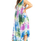 Sakkas Starlight Third Tie Dye Caftan Dress: Women's Beach Cover Up