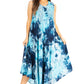 Sakkas Starlight Third Tie Dye Caftan Dress: Women's Beach Cover Up