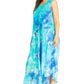 Sakkas Starlight Third Tie Dye Caftan Dress: Women's Beach Cover Up