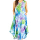 Sakkas Starlight Third Tie Dye Caftan Dress: Women's Beach Cover Up
