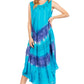 Sakkas Starlight Third Tie Dye Caftan Dress: Women's Beach Cover Up