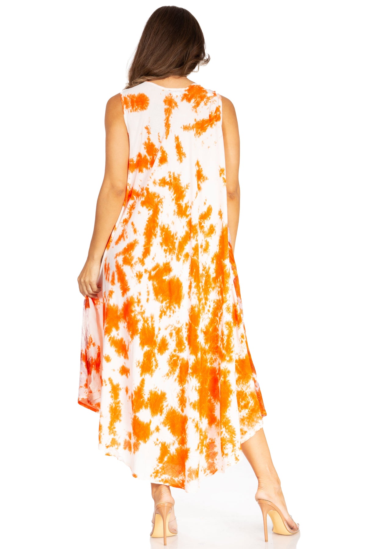 Sakkas Starlight Third Tie Dye Caftan Dress: Women's Beach Cover Up