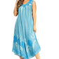 Sakkas Starlight Fourth Women's Tie Dye Caftan Tank Dress/Cover Up  Beach Kaftan