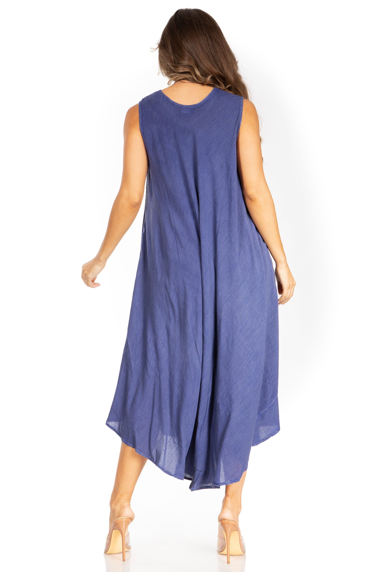 Sakkas Starlight Fourth Women's Tie Dye Caftan Tank Dress/Cover Up  Beach Kaftan