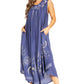 Sakkas Starlight Fourth Women's Tie Dye Caftan Tank Dress/Cover Up  Beach Kaftan