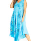 Sakkas Starlight Fourth Women's Tie Dye Caftan Tank Dress/Cover Up  Beach Kaftan