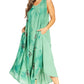 Sakkas Starlight Fourth Women's Tie Dye Caftan Tank Dress/Cover Up  Beach Kaftan